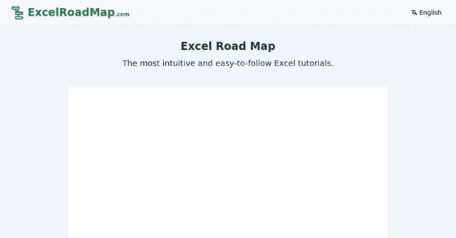 ExcelRoadMap